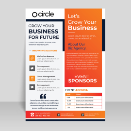 Orange white business template