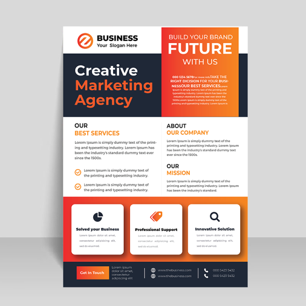 Vector business flyer template - freepng