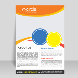 Flat colorful vertical flyer template