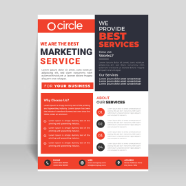 Black red geometric professional design flyer