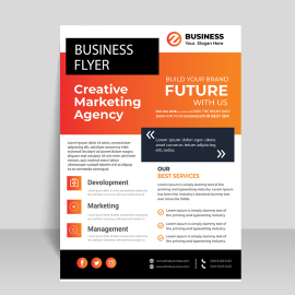 Amazing informational leaflet design free vector