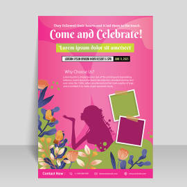 Free vector hand drawn beauty salon girly and feminine flyer poster