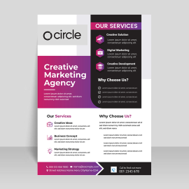 Aesthetic abstract flyer template ready to print