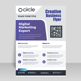 Purple corporate business flyer