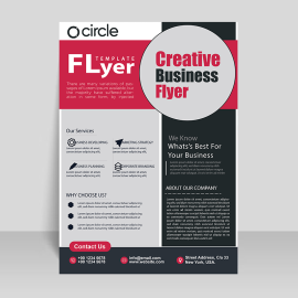 Creative red flyer vector ready to print flyer