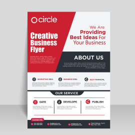 Professional red and black free vector print ready flyer