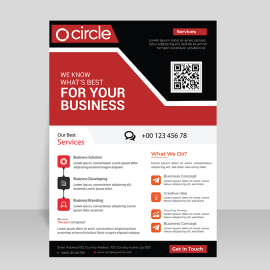 Modern digital flyer brochure for marketing business