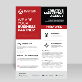 Gradient maroon business leaflet design