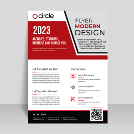 Red corporate professional flyer template