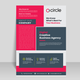 Dark colors flyer design for business purpose