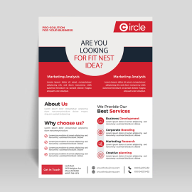 Simple clean professional business flyer template