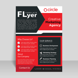 Black Red template professional flyer