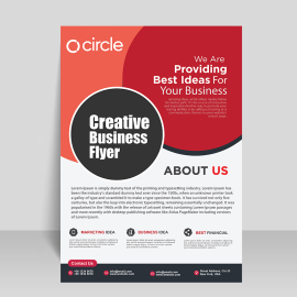 Geometric shapes flyer template for free