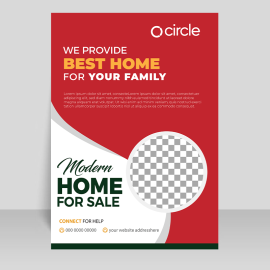 Simple info flyer for business with photo