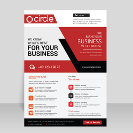 Modern business flyer leaflet ready to print vector