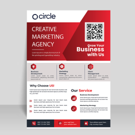 Red corporate flyer template design vector - Free Png Images