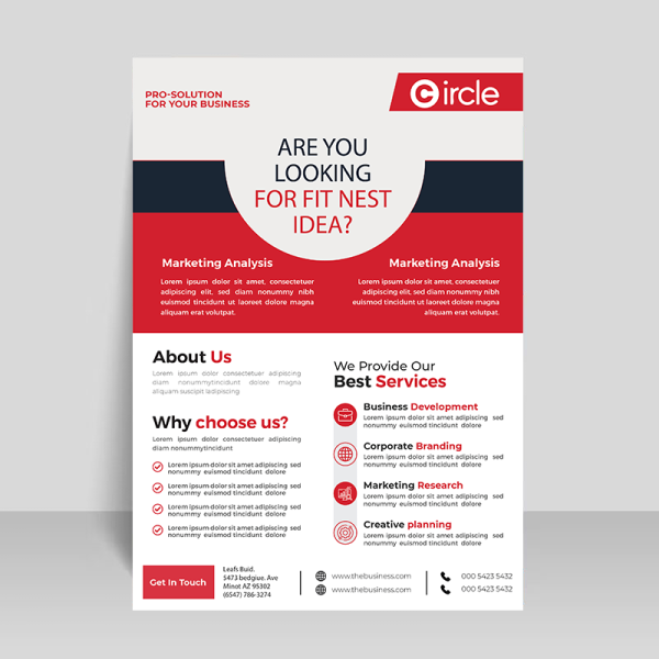 Simple clean professional business flyer template - freepng