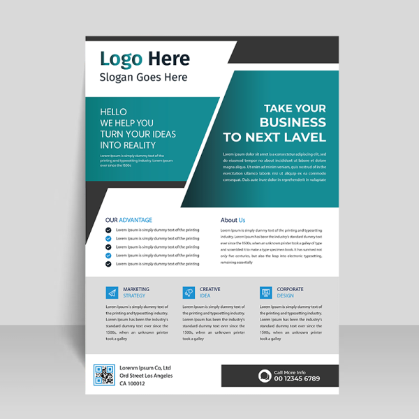 Teal green corporate brochure template - freepng