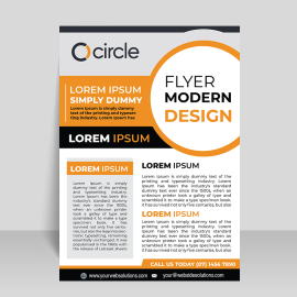 Yellow professional info flyer template