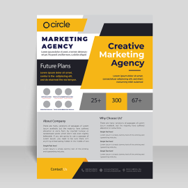 Yellow clean professional flyer template for free