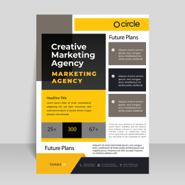 Dark theme aesthetic flyer template for free