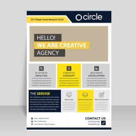 Professional colors creative flyer or poster vector