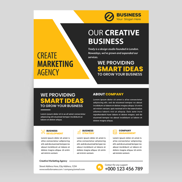 Black mustard business flyer design for free - freepng