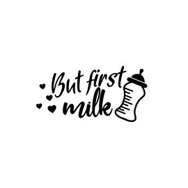 But first milk test with feeding bottle vector