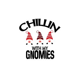 Chilling with my gnomes vector graphic