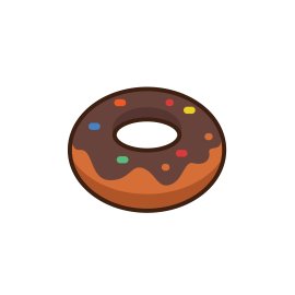 Chocolate donut vector