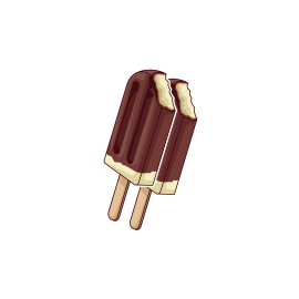 Chocolate ice cream bar free vector illustration