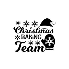 Christmas baking team t-shirt design text vector
