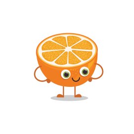 Cute cartoon character lemon mascot