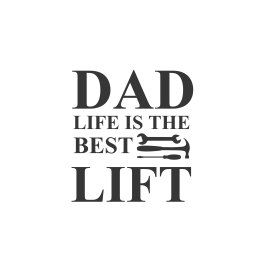 Dad life is the best lift typography free vector design