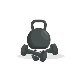 Gym kettlebell dumbbell fitness png vector