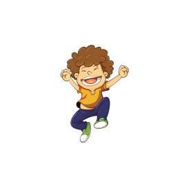 Happy boy jumping png illustration