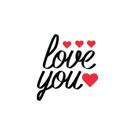 Love you romantic quote for valentine free vector