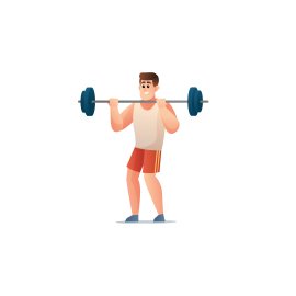 Man lifting  dumbbells doing exercise vector