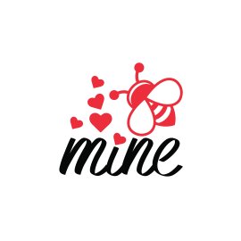 Be Mine romantic text stickers for valentine
