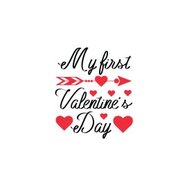 My first valentine's day lettering for valentine vector