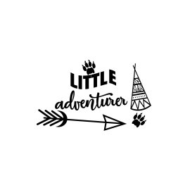 Premium typography little adventure vector