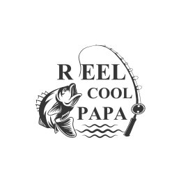 Reel cool papa positive dad slogan t-shirt family t-shirt