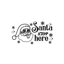 Santa stop here Christmas greetings premium vector t-shirt design