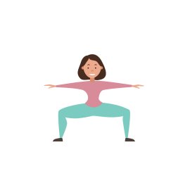 Short hair women doing yoga vector artwork
