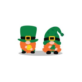 St Patricks day gnomes cartoon style vector