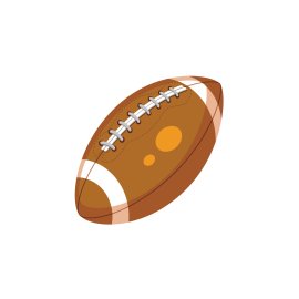 Vector American ball illustration cartoon style