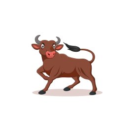 Vector angry bull free animal design