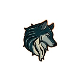 Wolf head mascot sports cartoon style