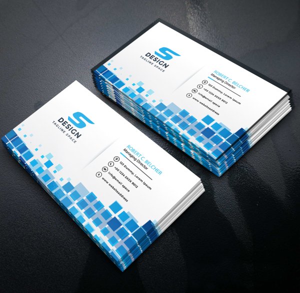 Pixel design vector business card template - freepng