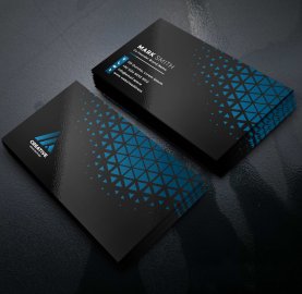 Black modern style business card template